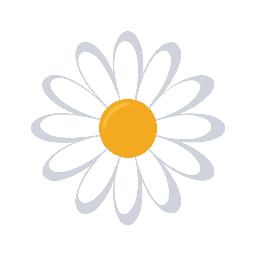Elegant single dot center daisy featuring its clean simple design in design vector