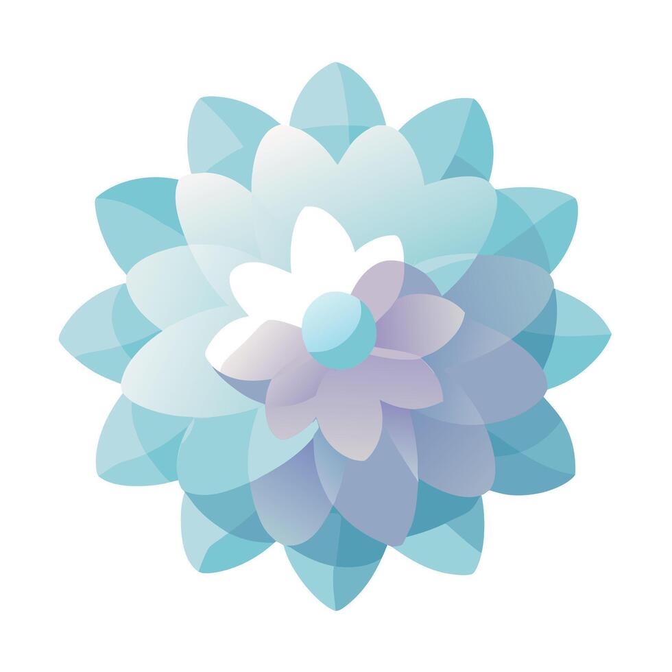 Modern soft shadow bloom showcasing its subtle petal shadows in art vector