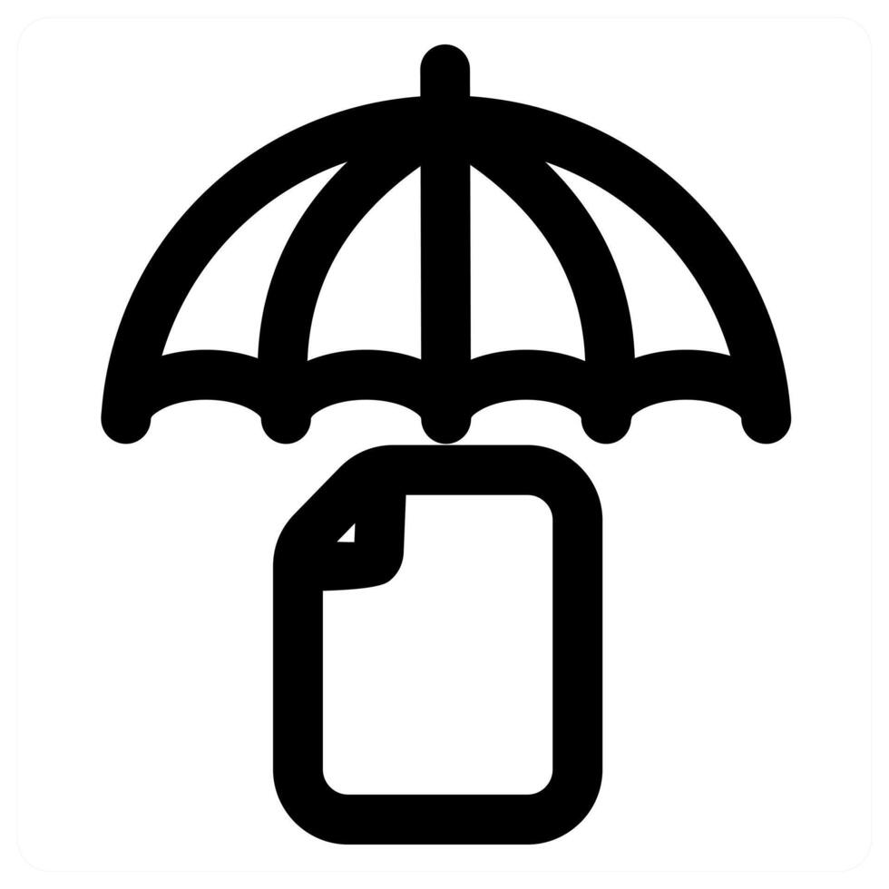 File Insurance and security in black color vector