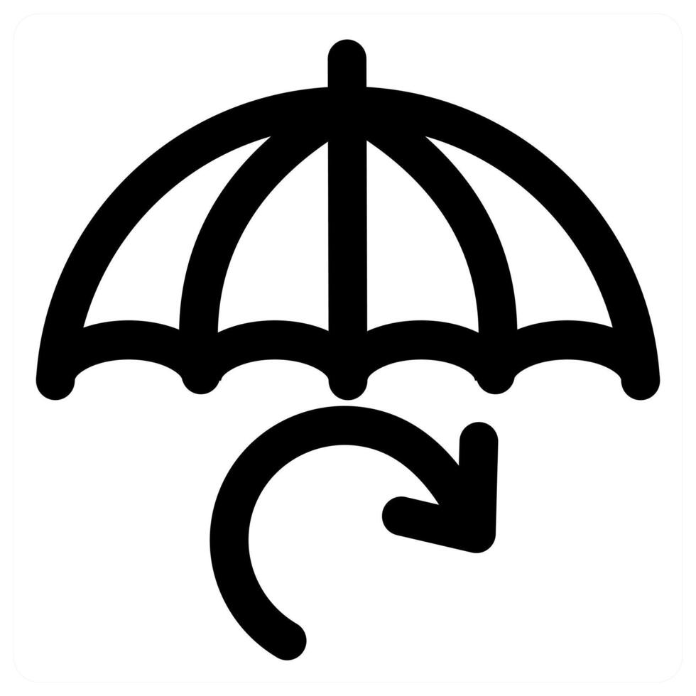 Insurance Refresh and security in black color vector