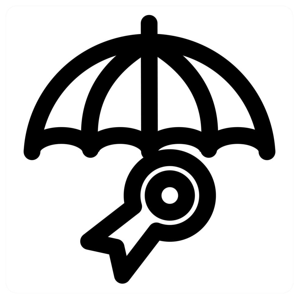 Insurance and protection concept icon in black color vector