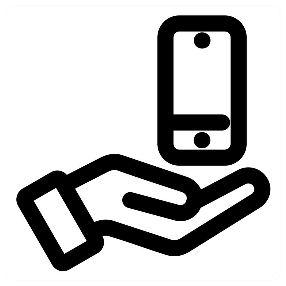 Mobile and smartphone concept in black color vector