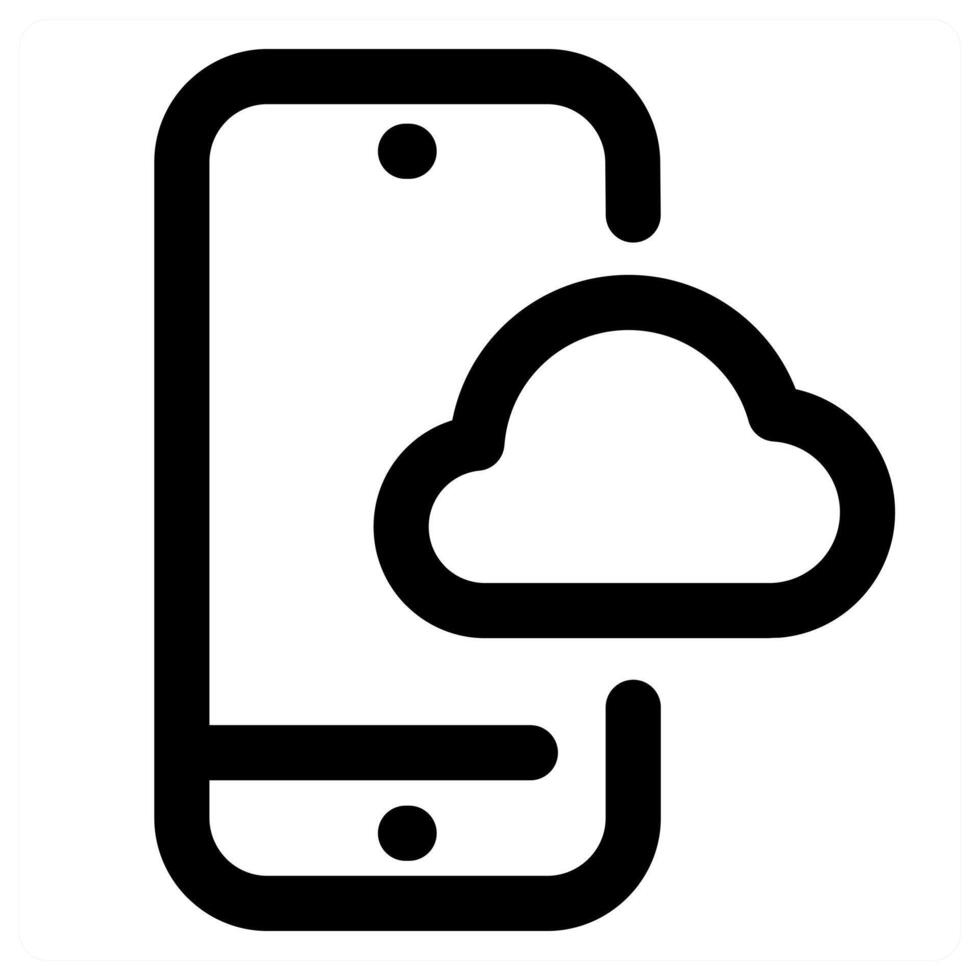 Mobile Weather and phone in black color vector