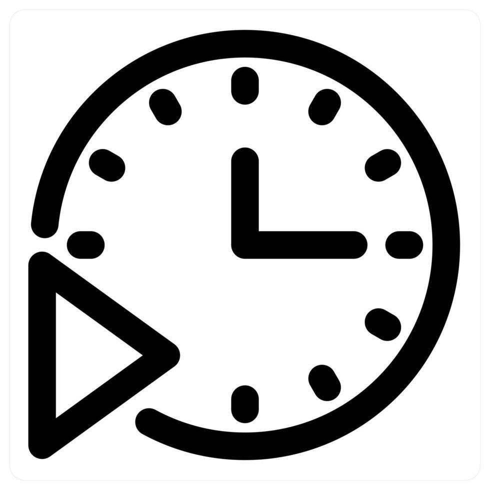Time and watch in black color vector