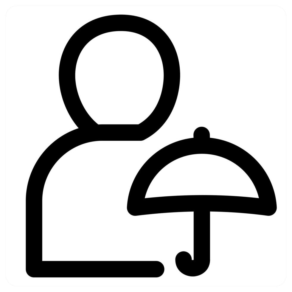 User Insurance and profile in black color vector