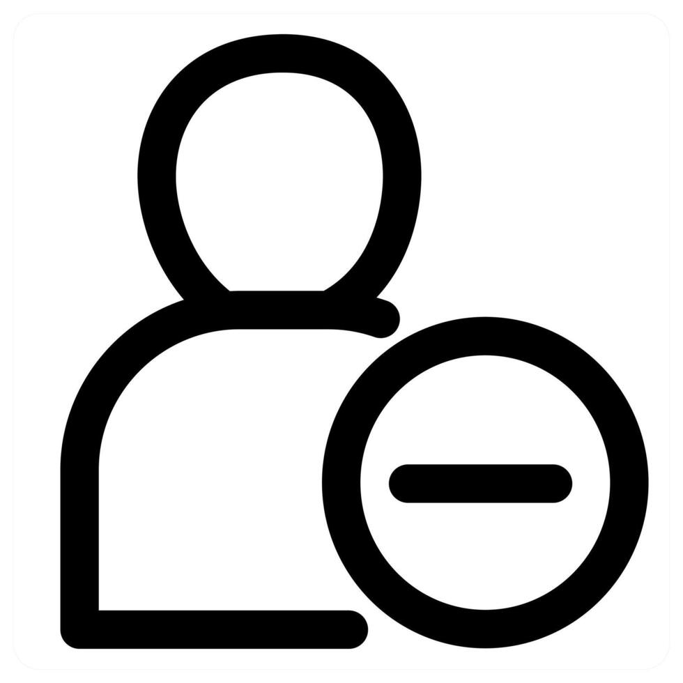 Remove User and profile in black color vector