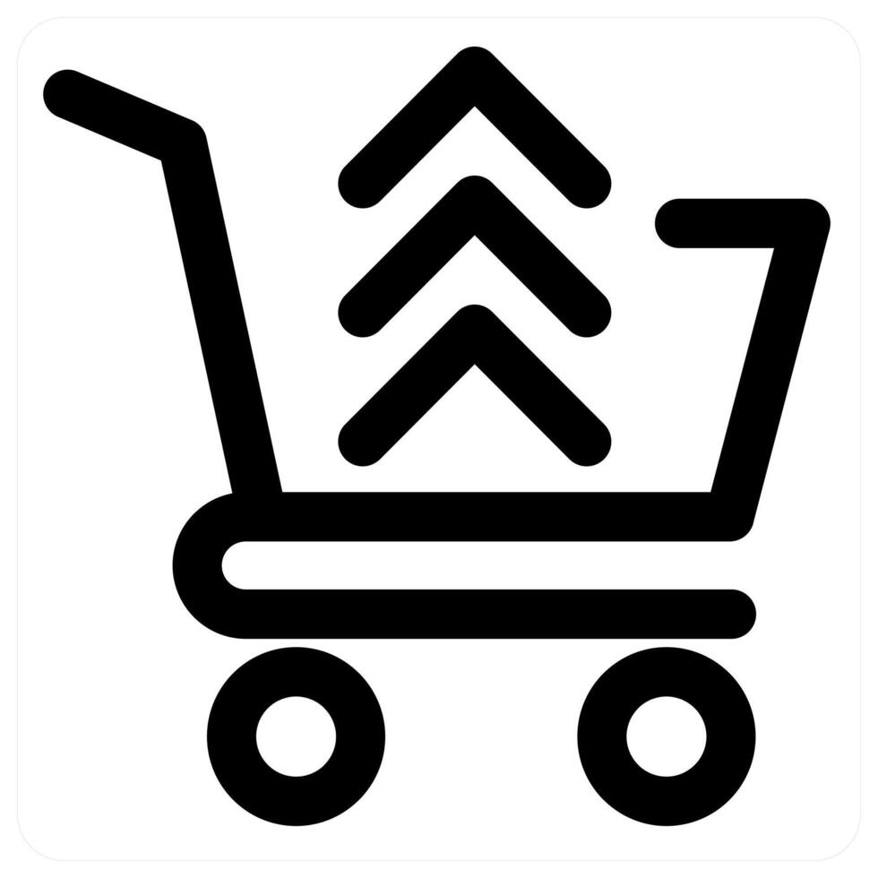 Cart and delivery icon in black color vector