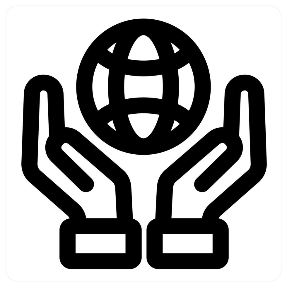 Global and earth icon in black color vector
