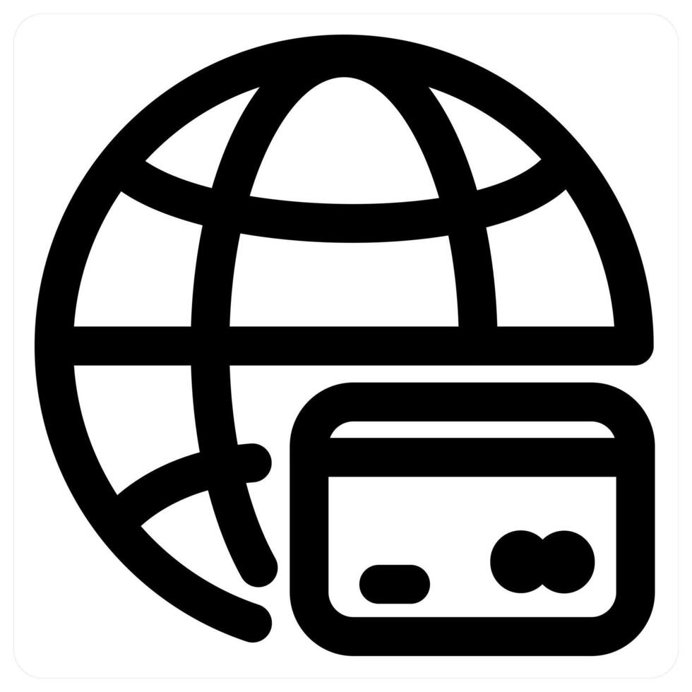 Global Card and card in black color vector