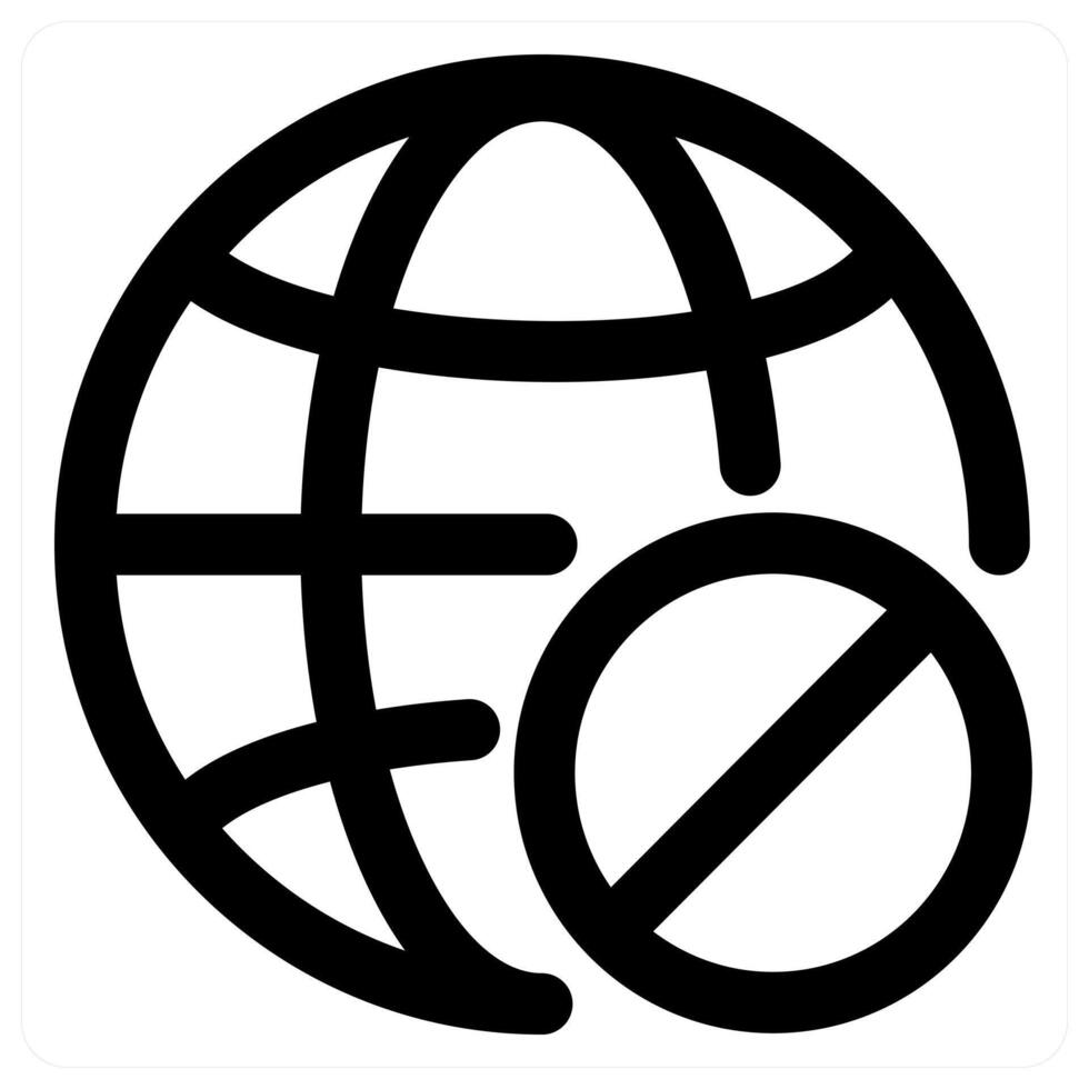Global Prohibited and forbidden in black color vector