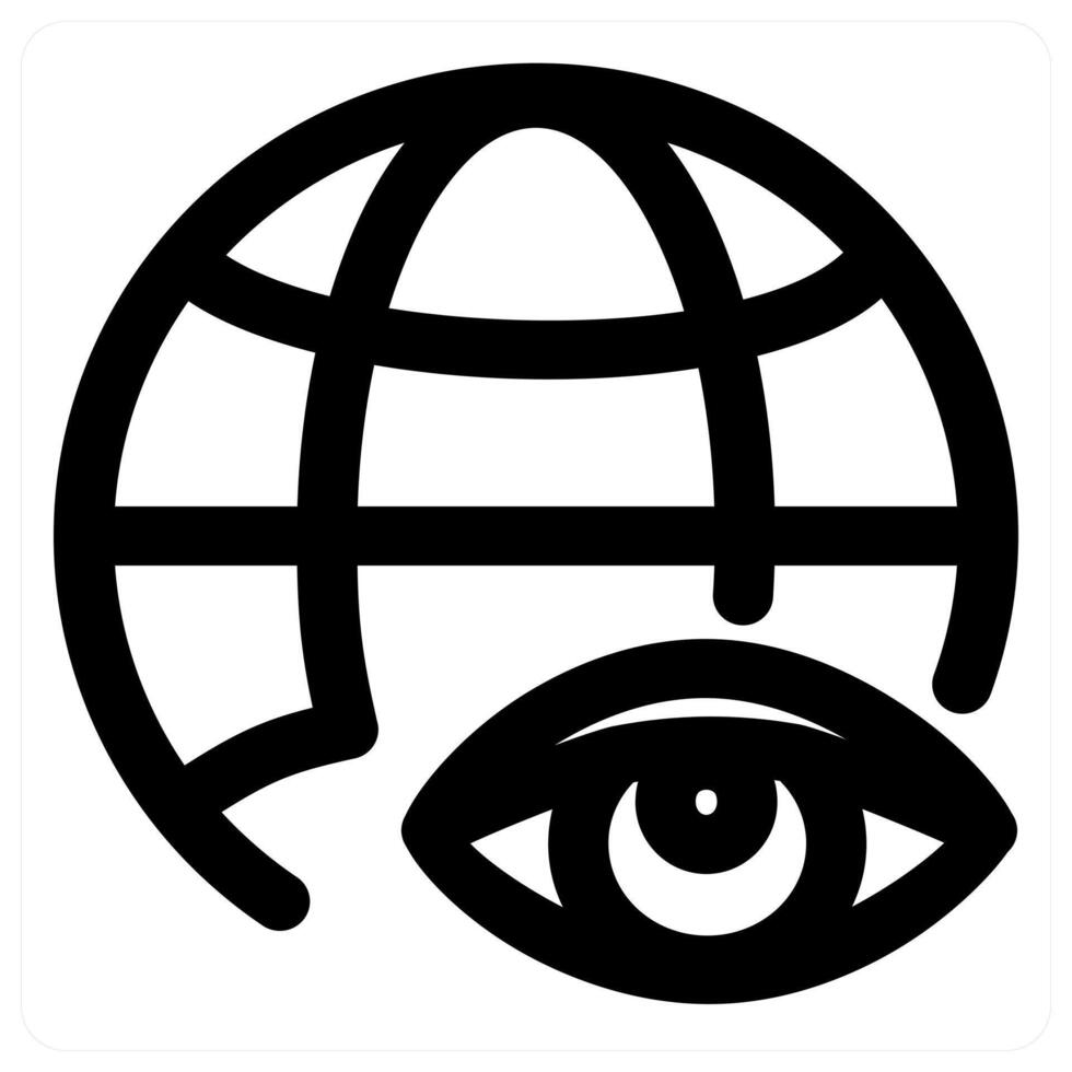 Global Vision and vision in black color vector