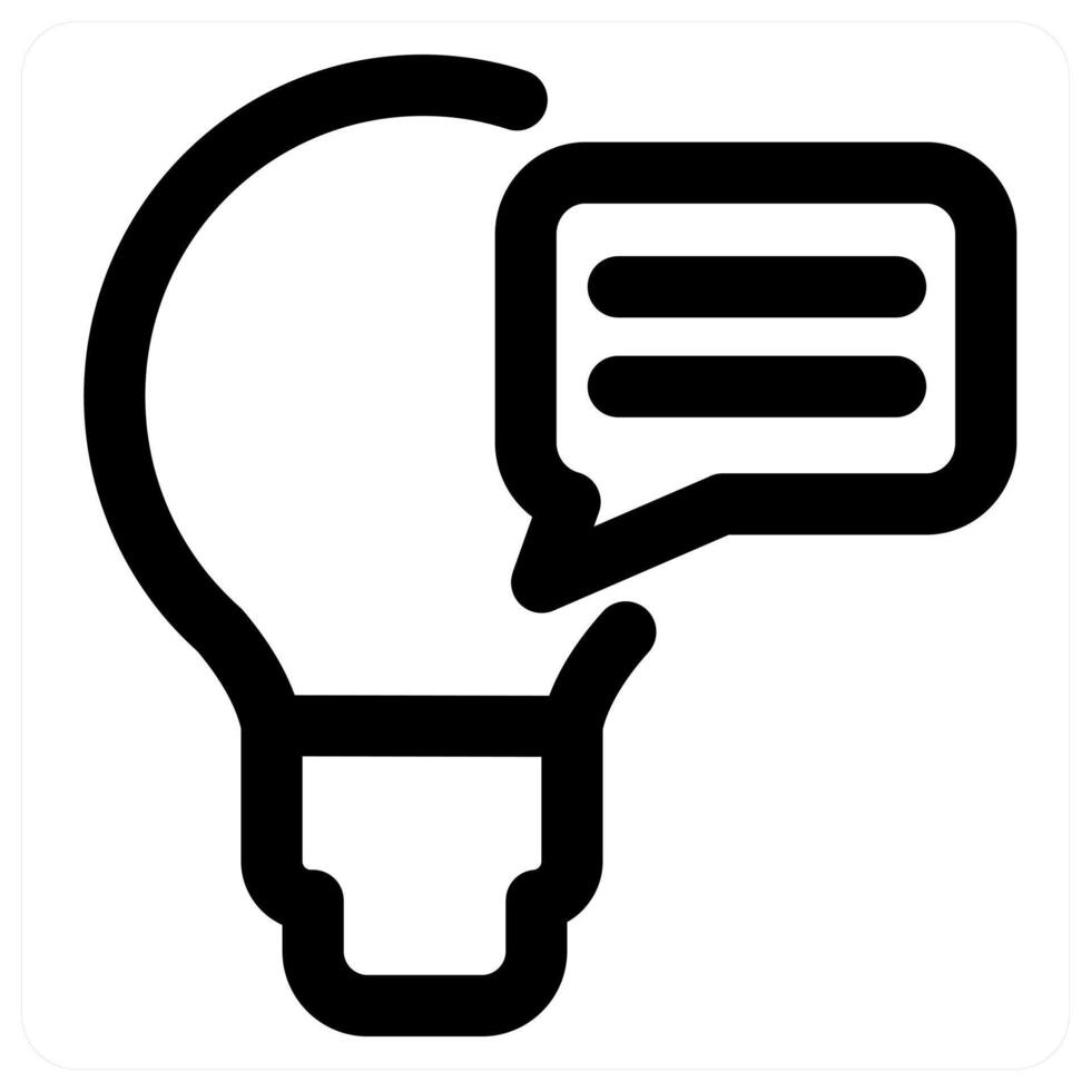 Idea Message and idea in black color vector