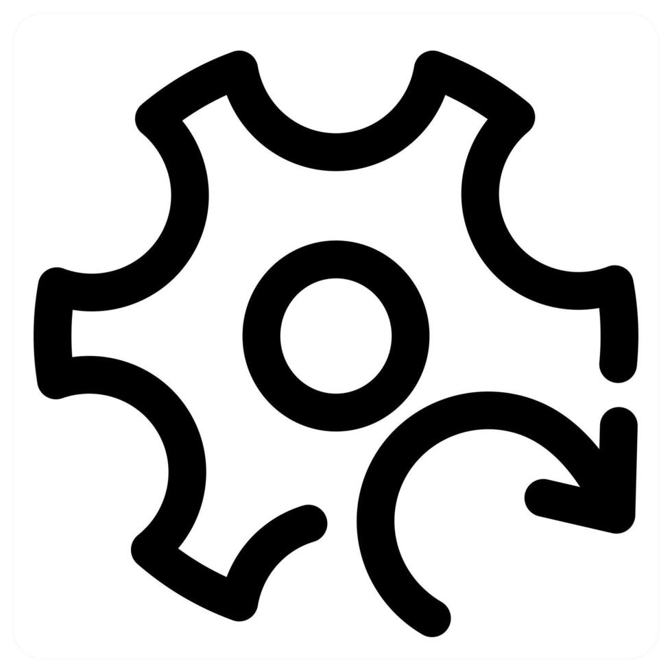 Refresh Setting and configuration in black color vector