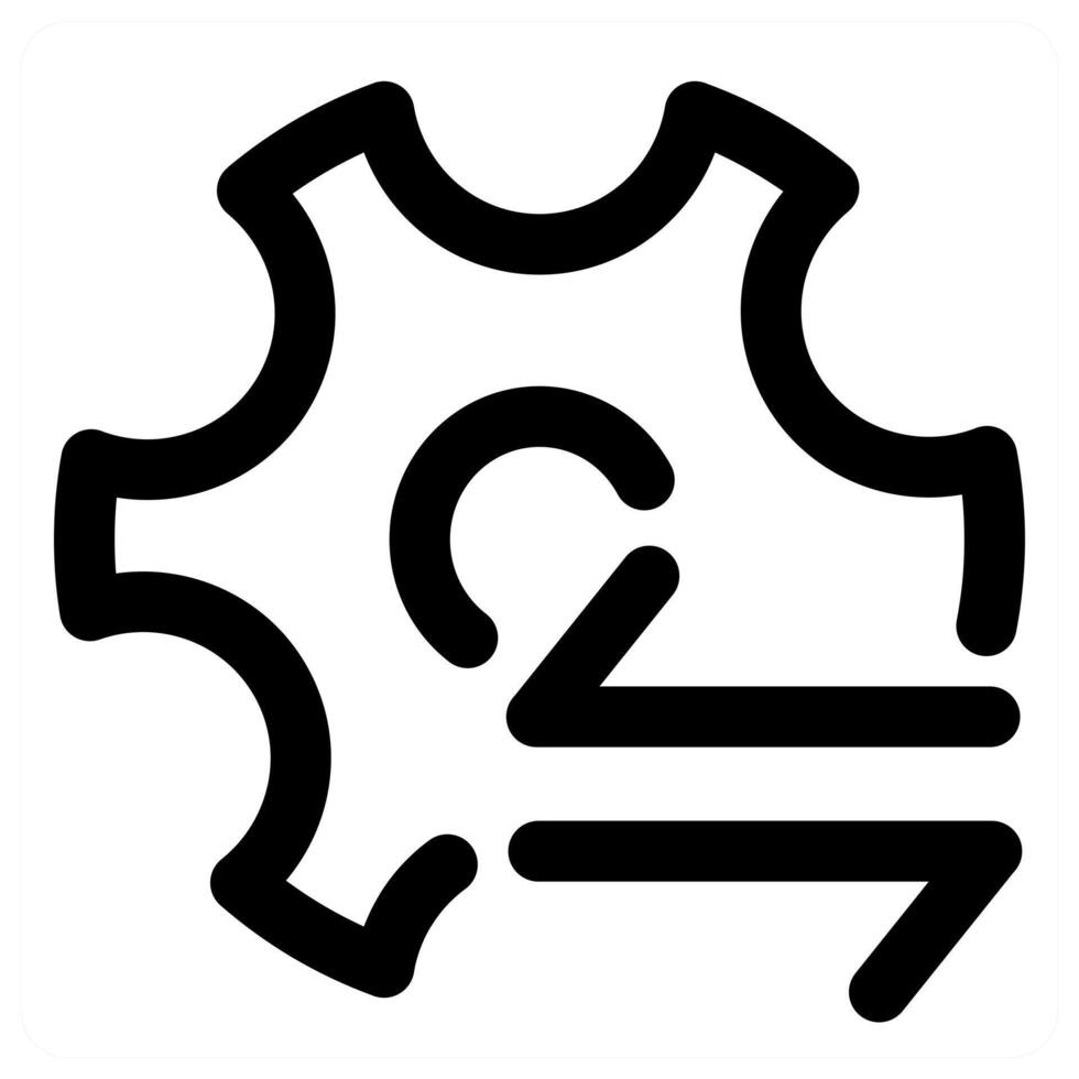 Setting Sync and configuration icon in black color vector