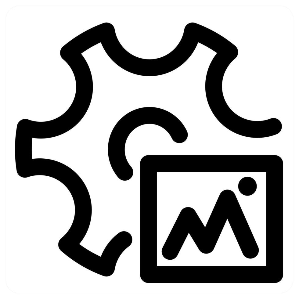 Image Setting and configuration in black color vector