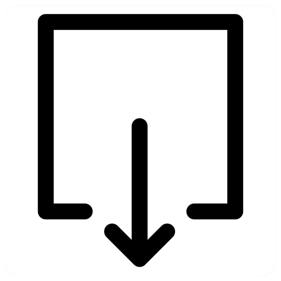 Download and down icon concept in black color vector
