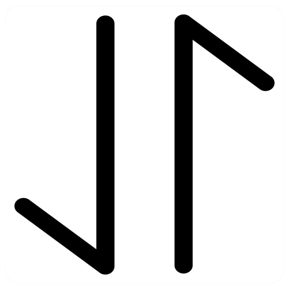 Up Down and arrow icon concept in black color vector