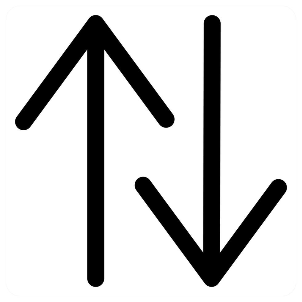 Up Down icons in black color vector