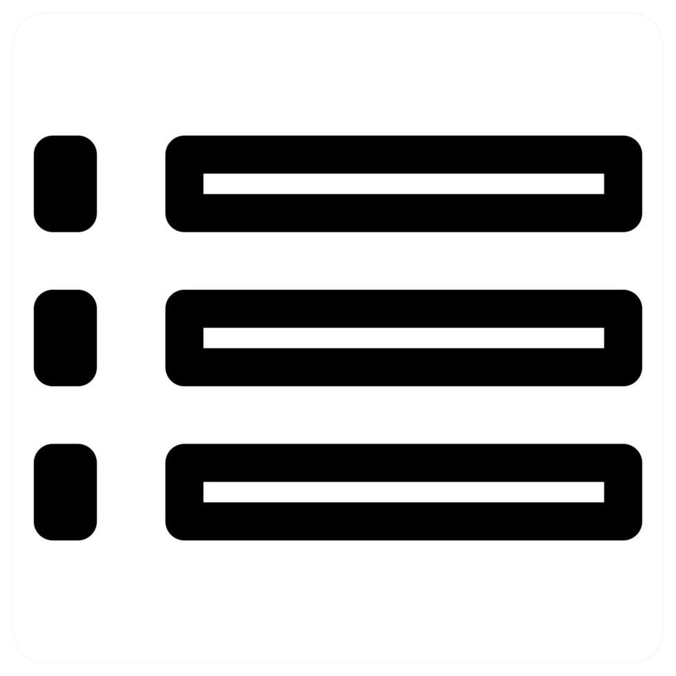 Menu Bar icons concept in black color vector