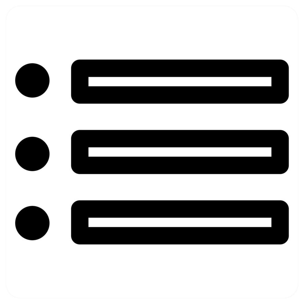Menu Bar and navigation icon concept in black color vector