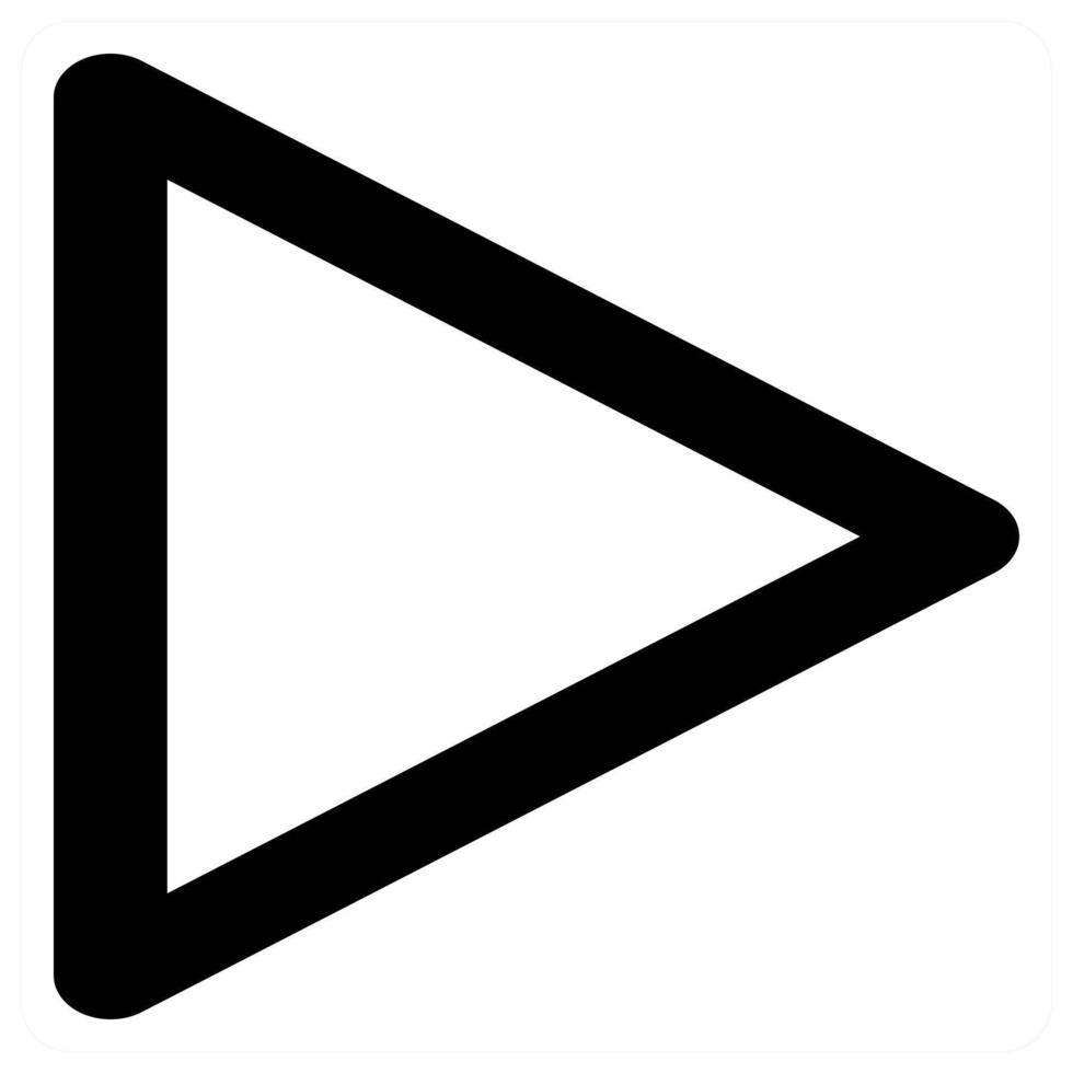 Right Direction icon concept in black color vector