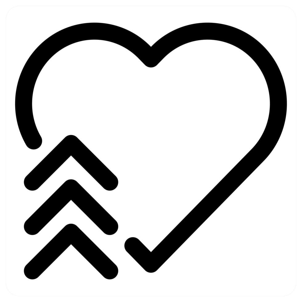 Heart and care Icon Concept in black color vector