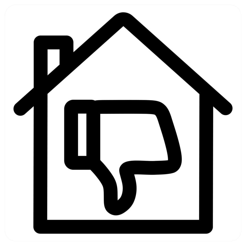 Dislike Home and house in black color vector
