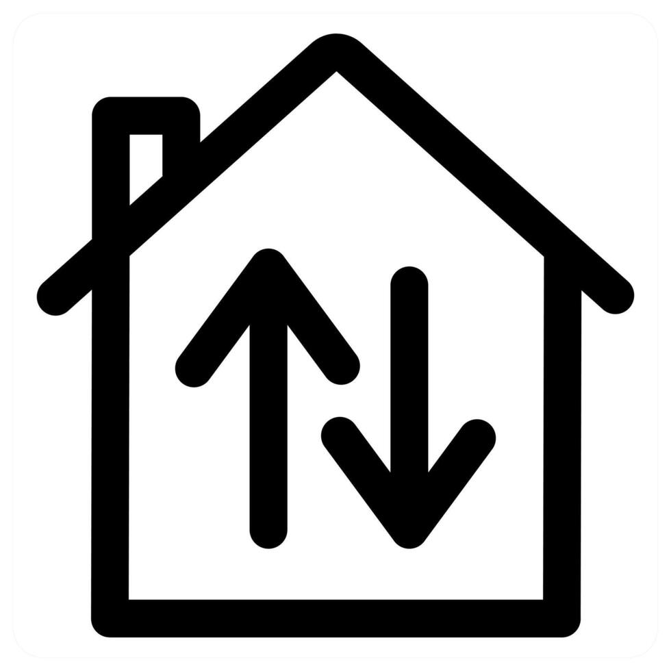 Home Sync and house in black color vector