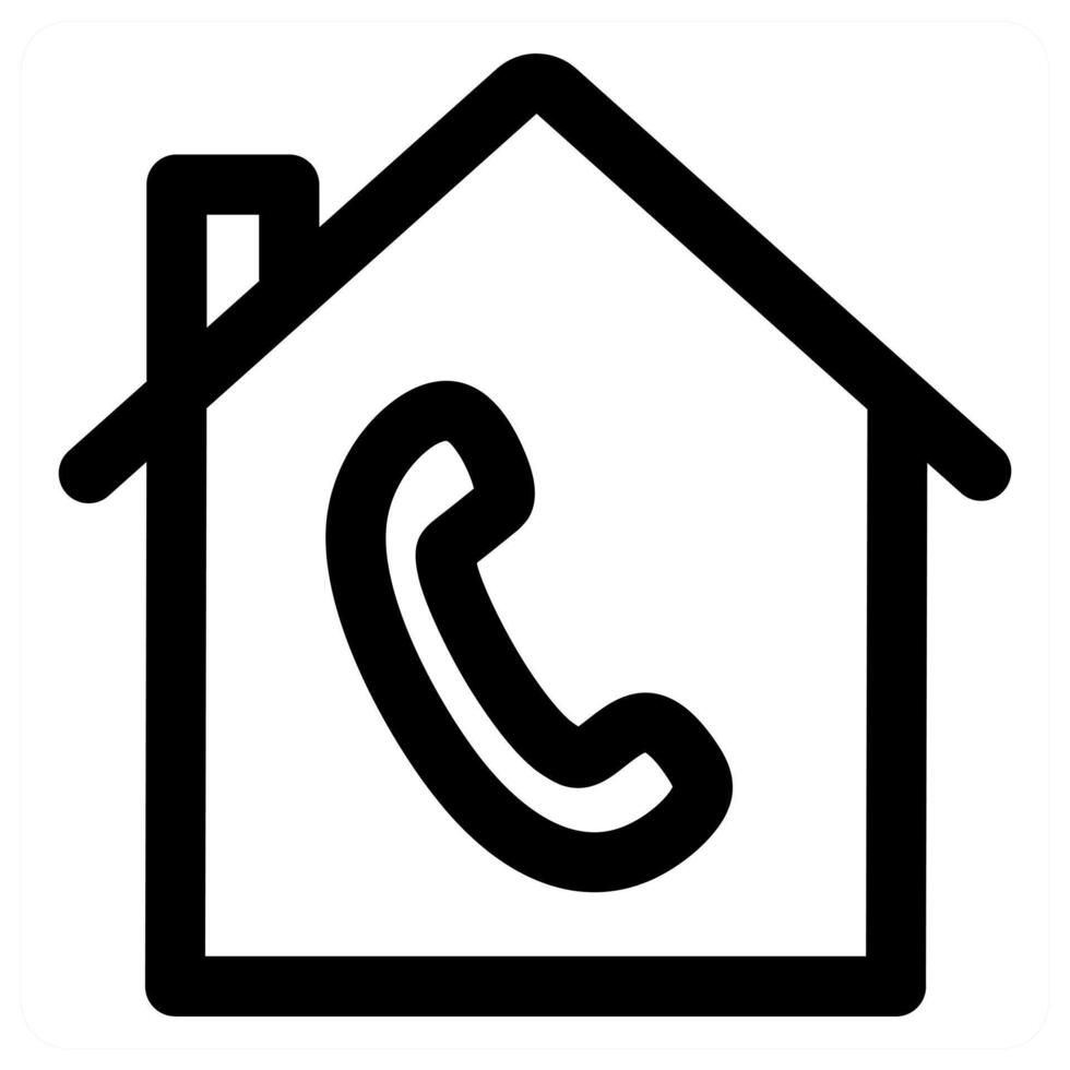 Home Call and house in black color vector