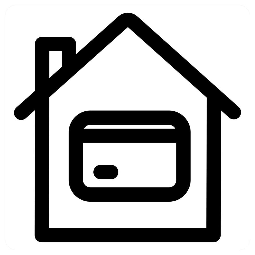 Home card and house in black color vector