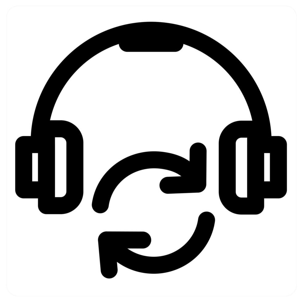 Headphone Refresh concept vector