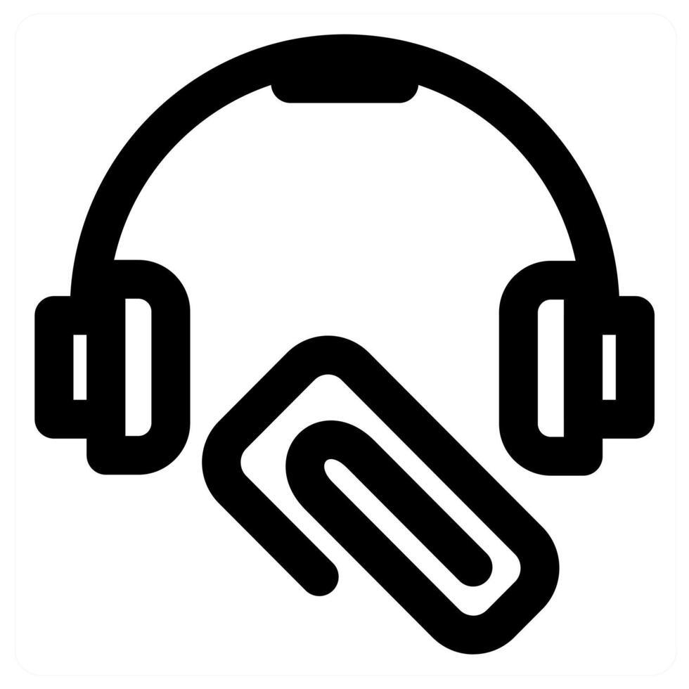 Headphone Link and link icon concept vector