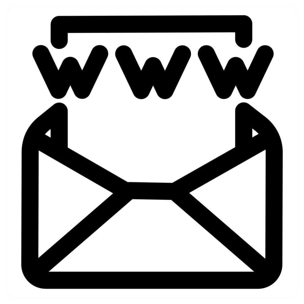 Domain Message icon concept in black color vector