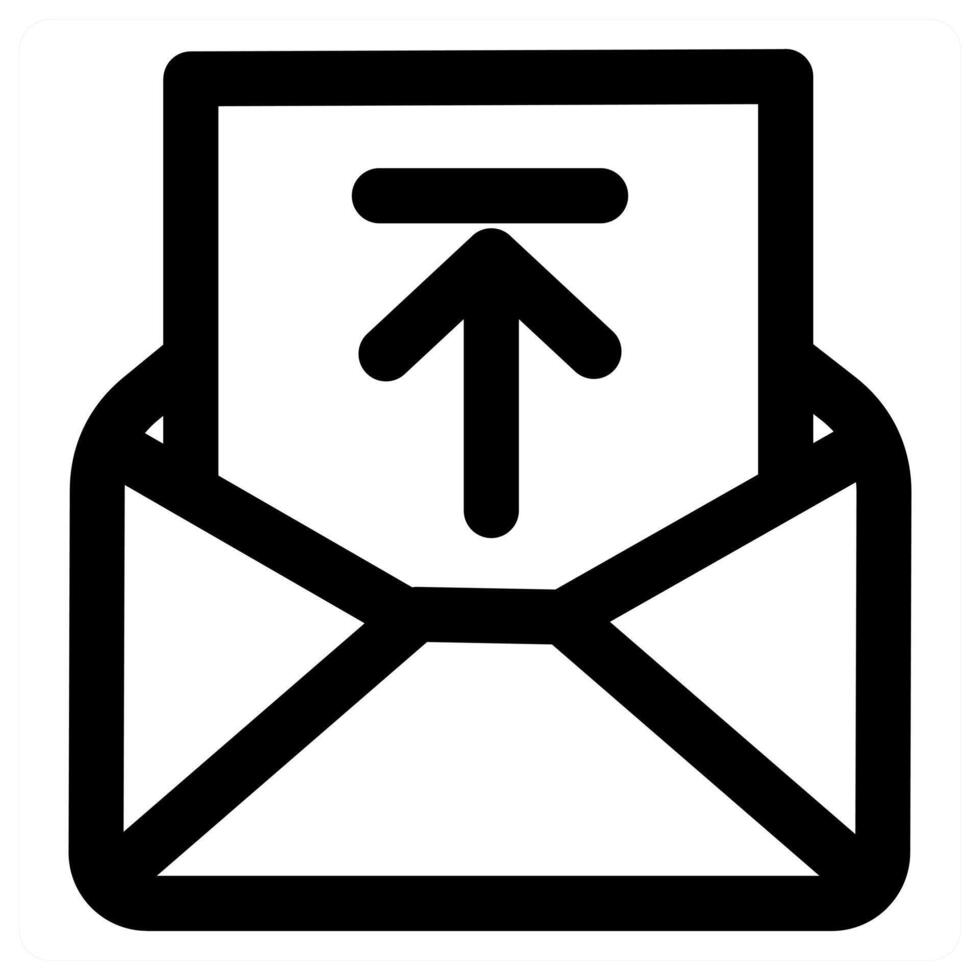 Message Upload icon concept in black color vector
