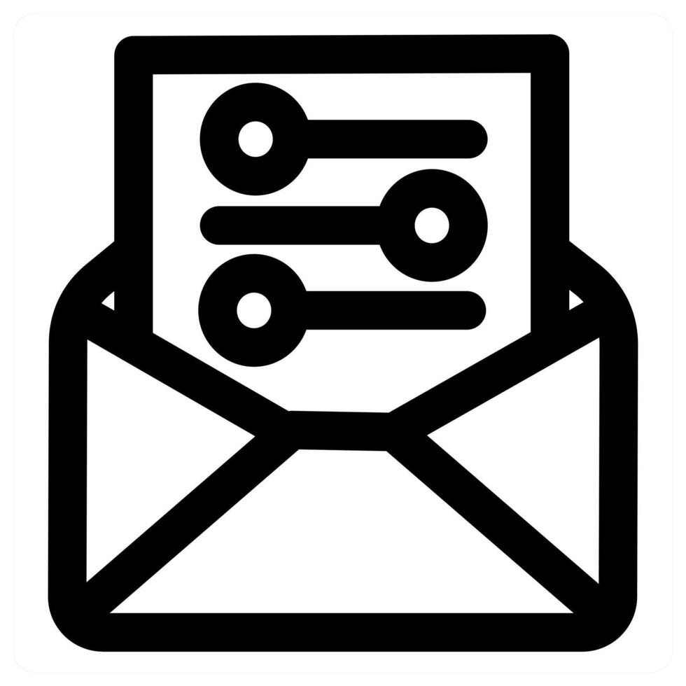 Message Equalizer icon concept in black color vector