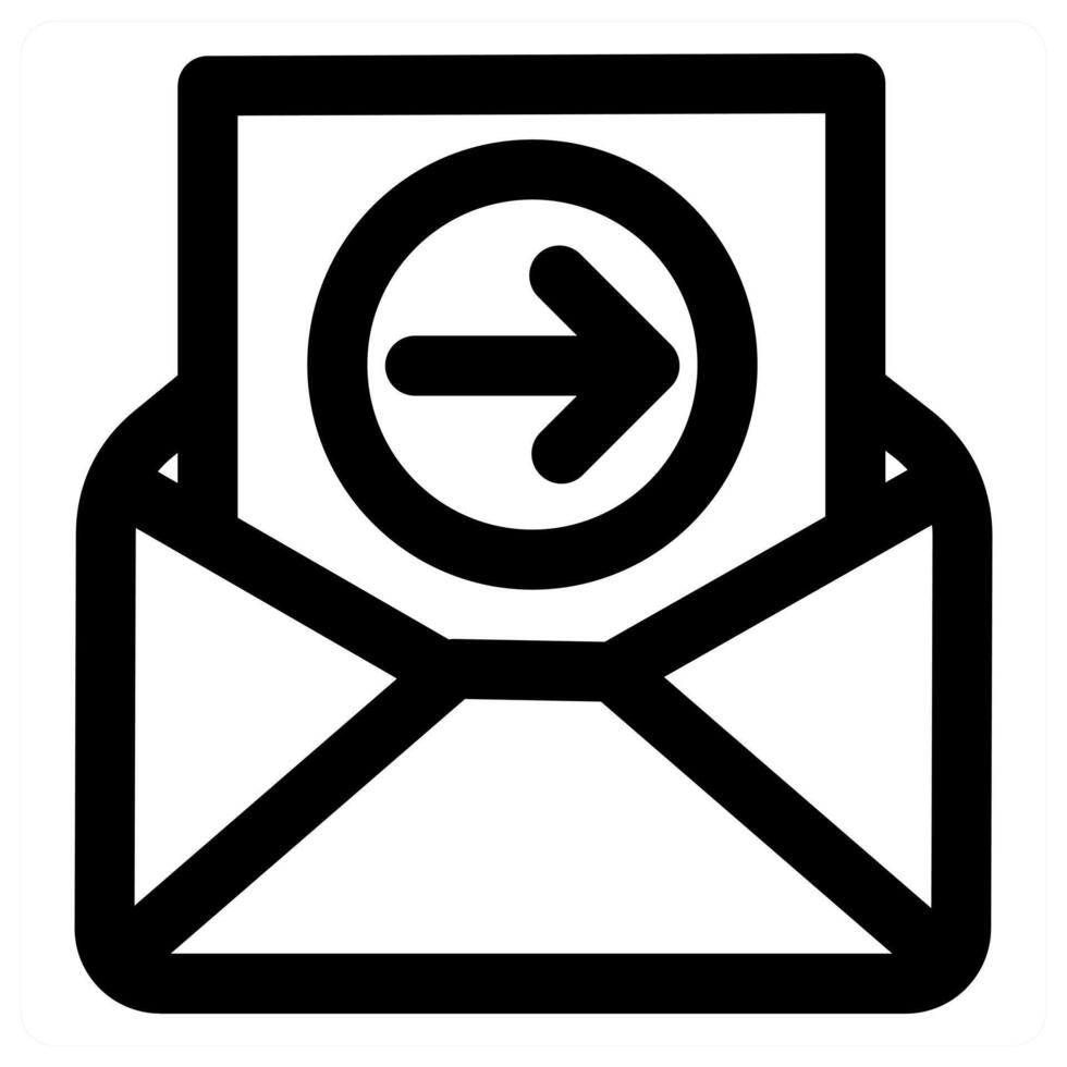 Send Message icon concept in black color vector