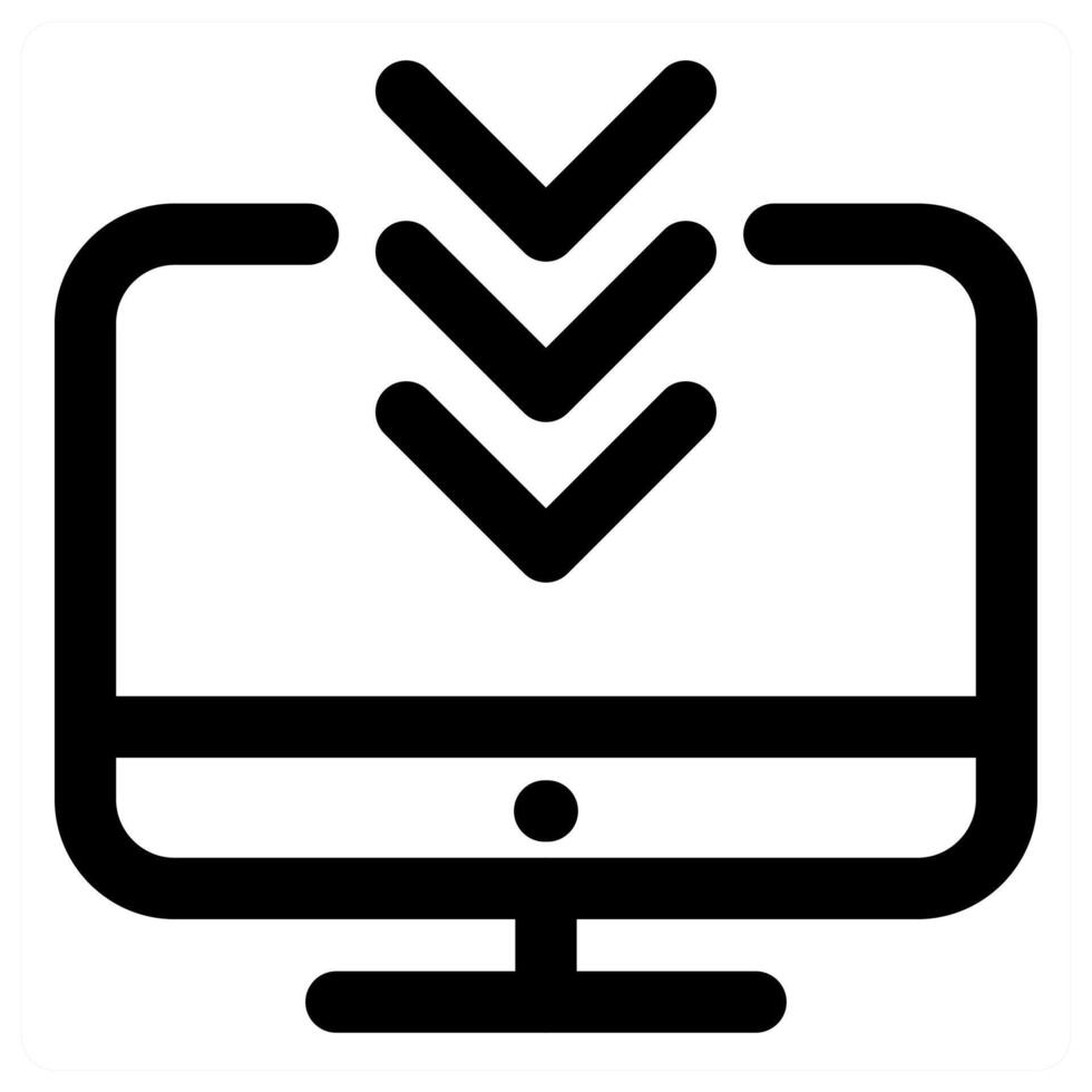 Laptop and device icon in black color vector