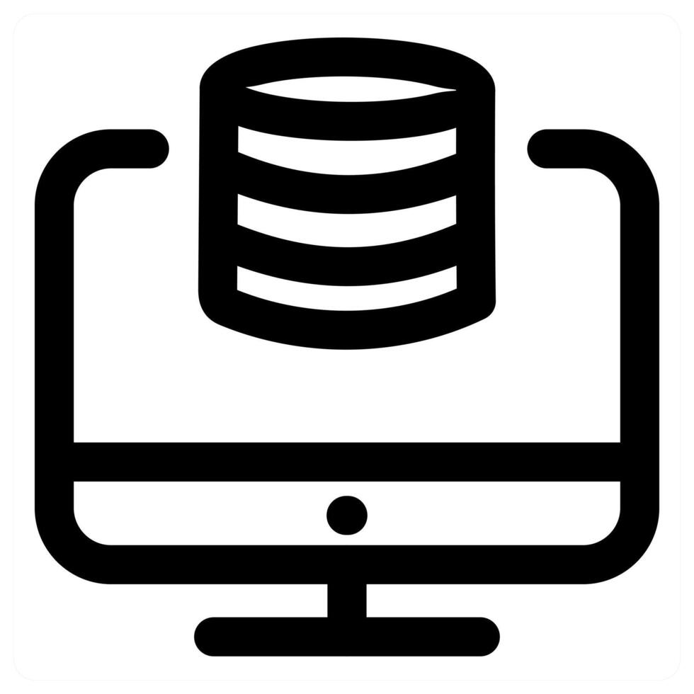 Laptop Server icon concept in black color vector