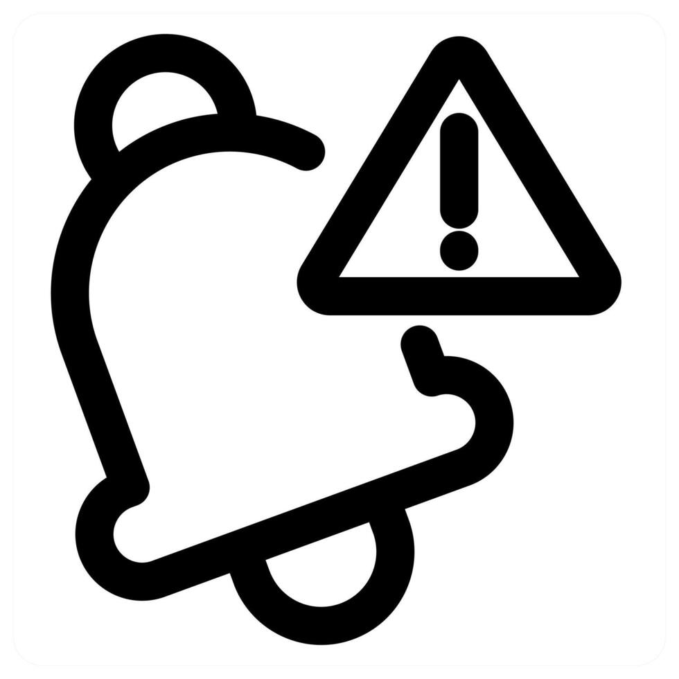 Alert Notification icon concept in black color vector