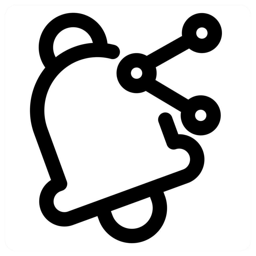 Share Notification icon concept in black color vector