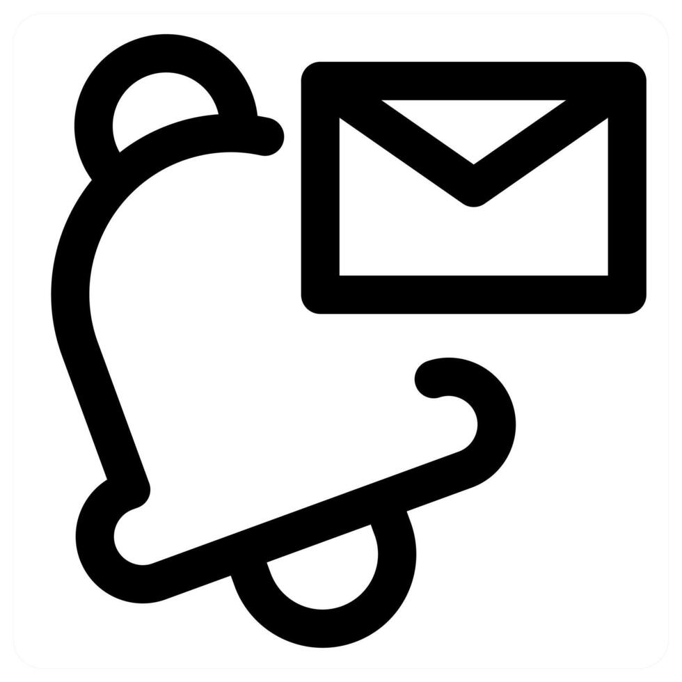 Notification and message icon concept in black color vector