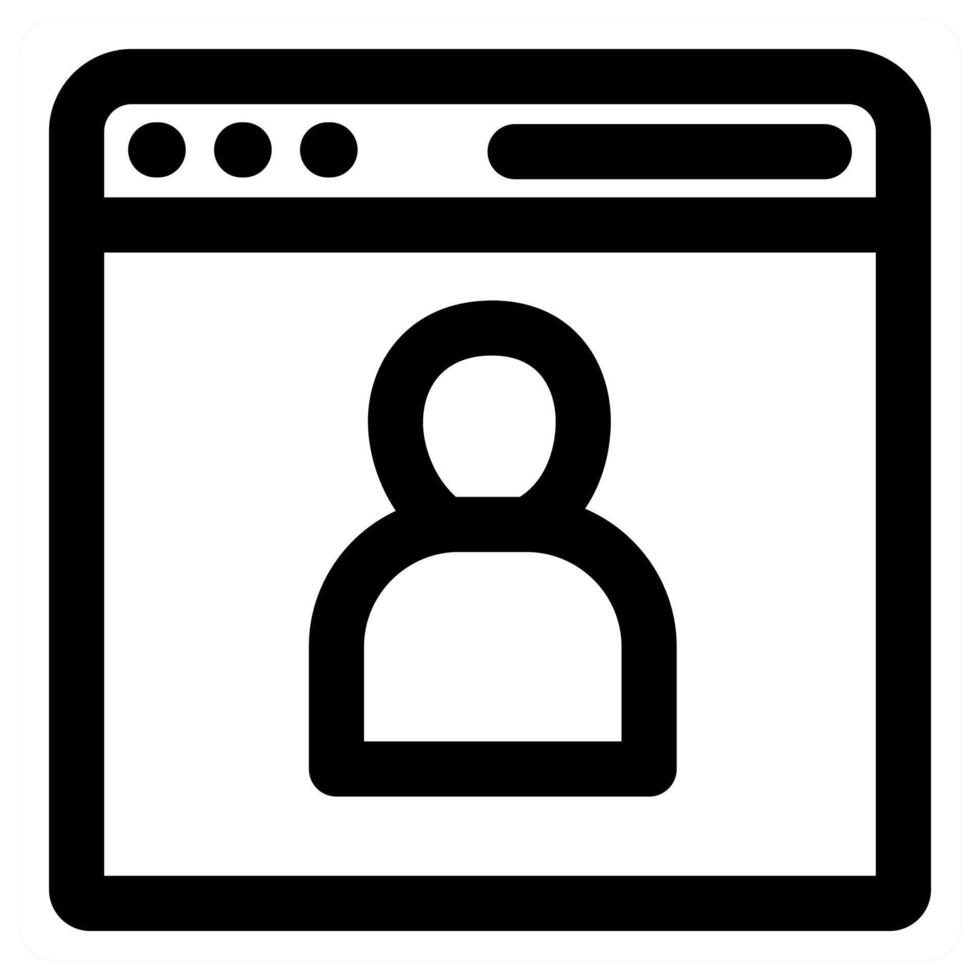 Webpage icon concept in black color vector