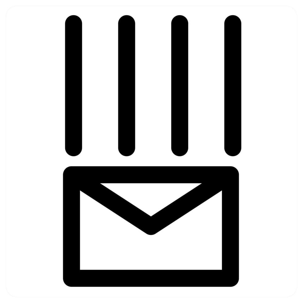 Message and alert icon in black color vector