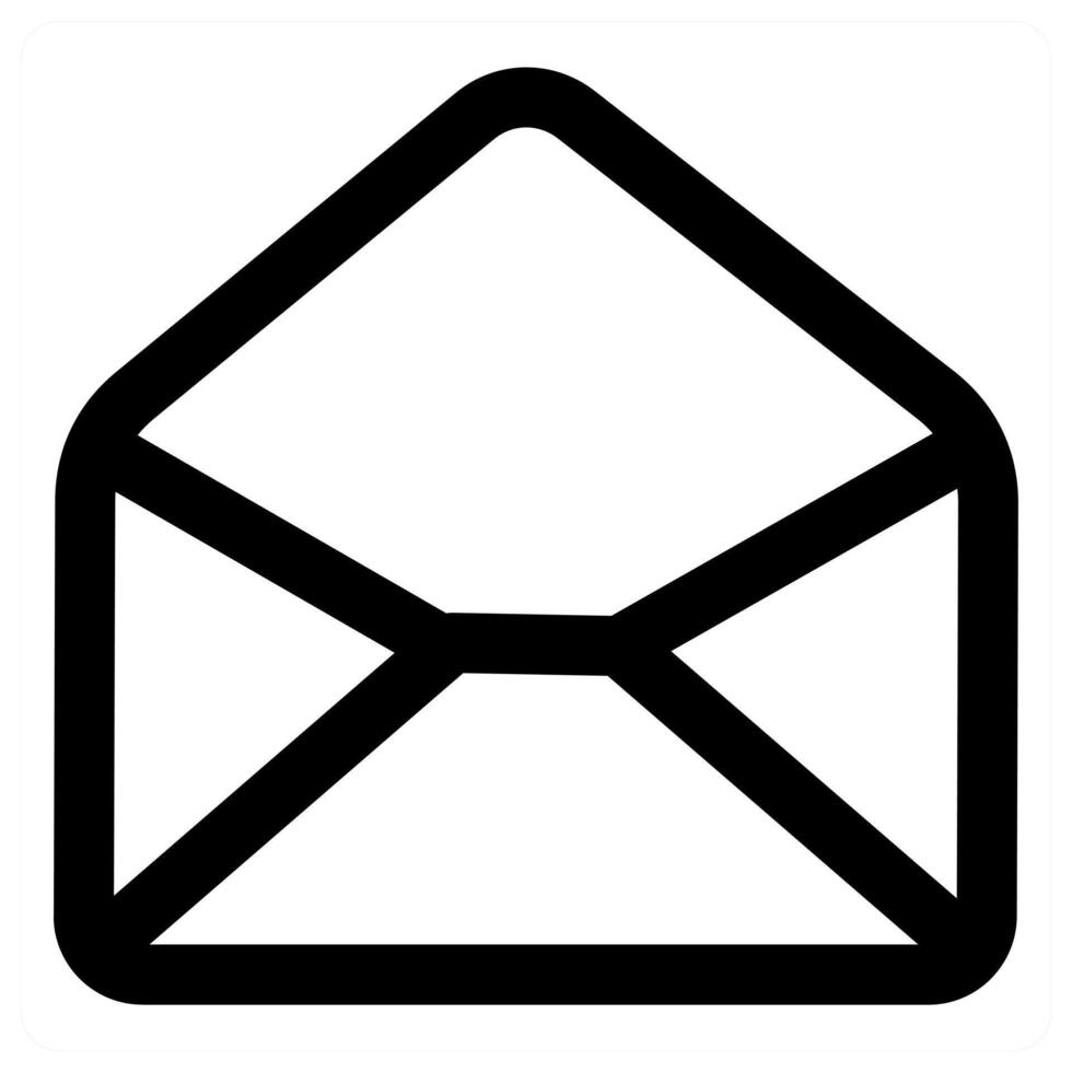 Envelope icon concept in black color vector