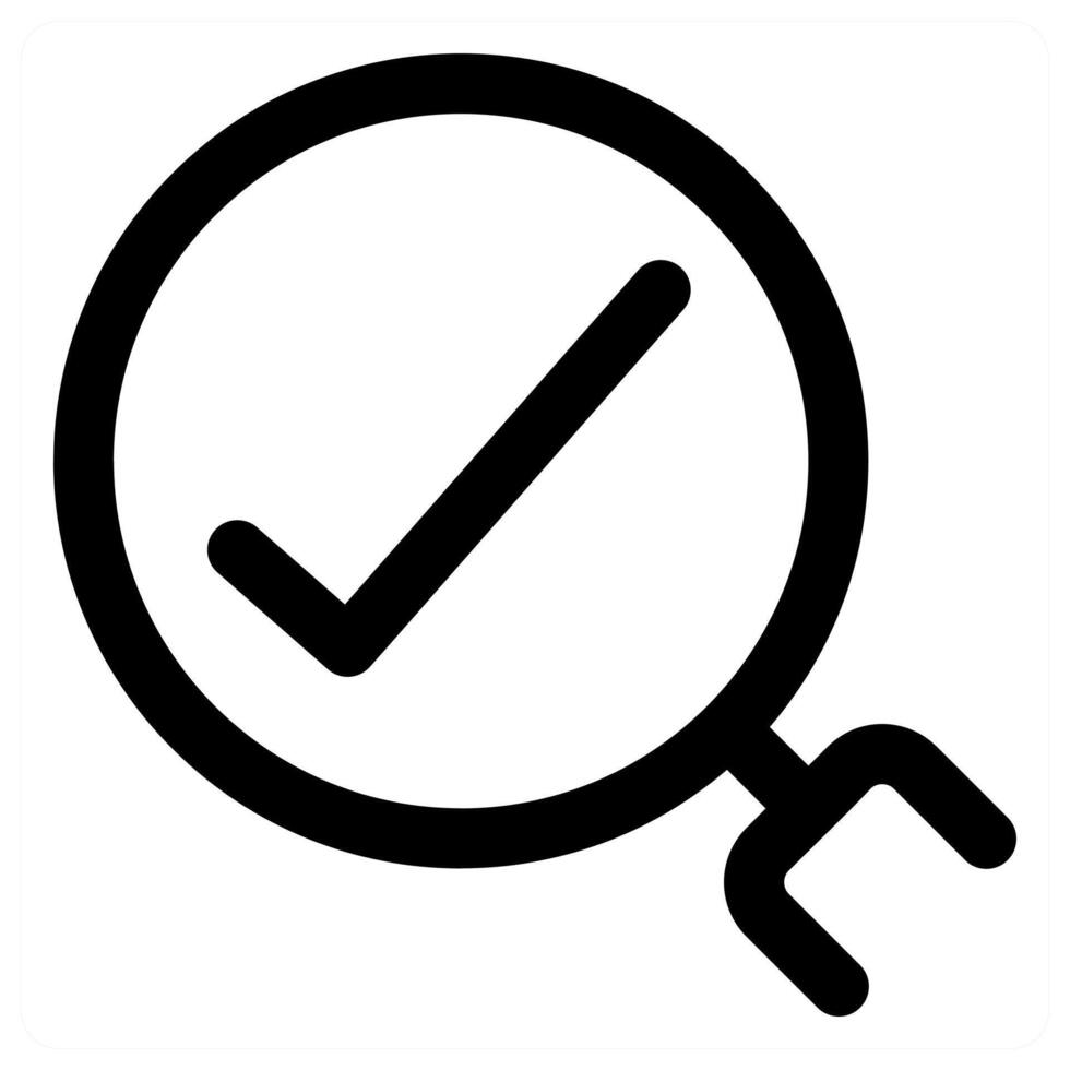 Search and find icon concept in black color vector