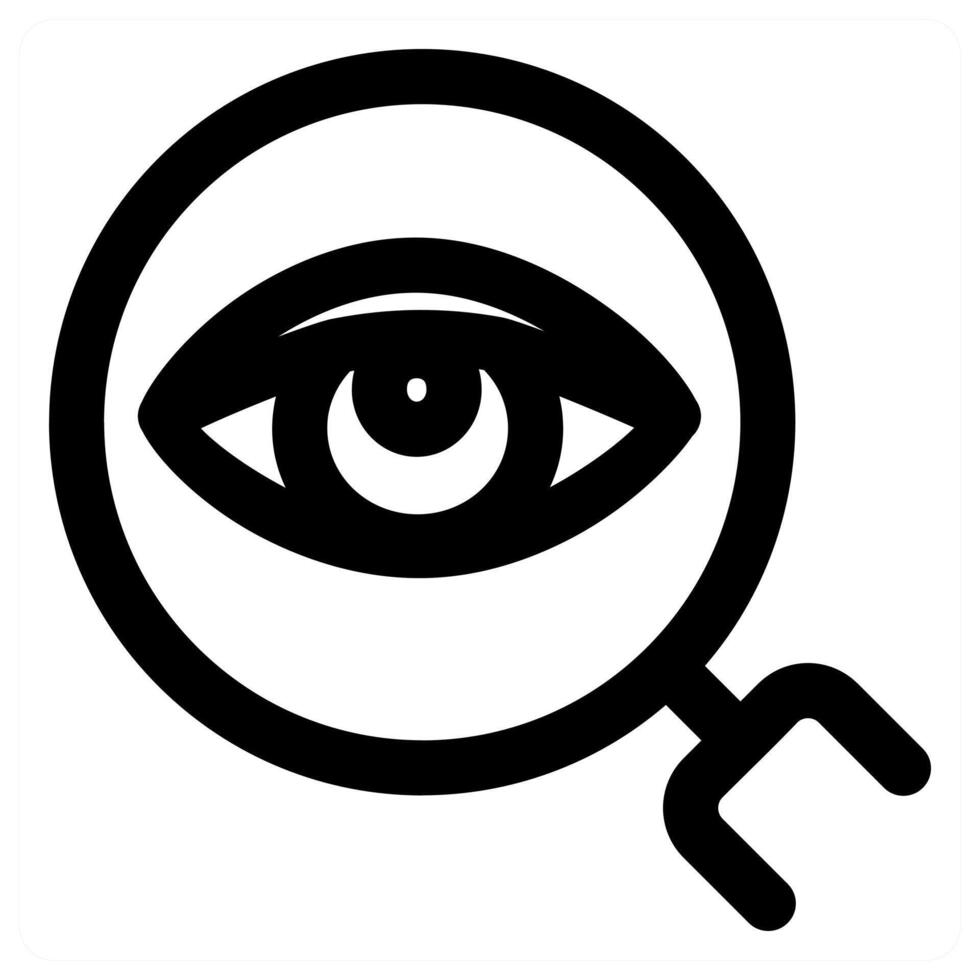 Search Vision icon concept in black color vector