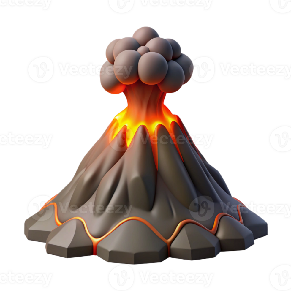 extraordinary classic Volcanic Eruption at detailed png
