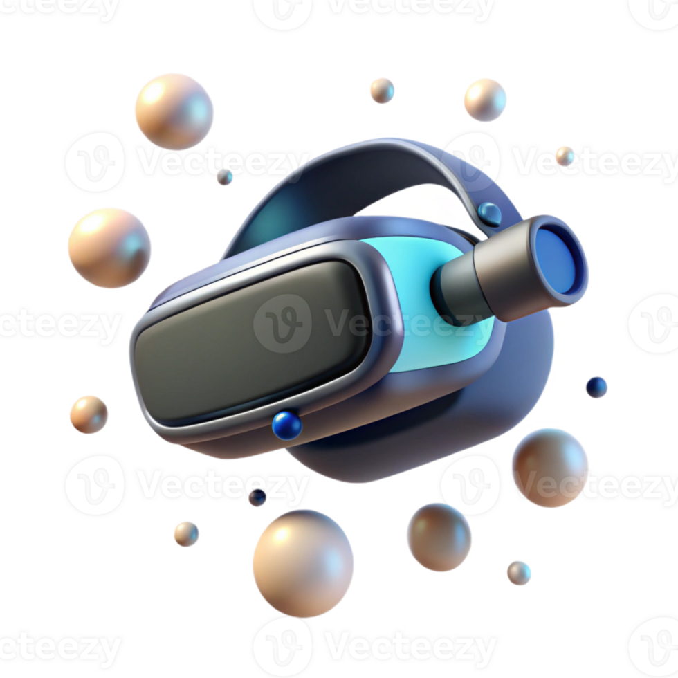 elegant modern A Virtual Reality Headset Floating in professional png