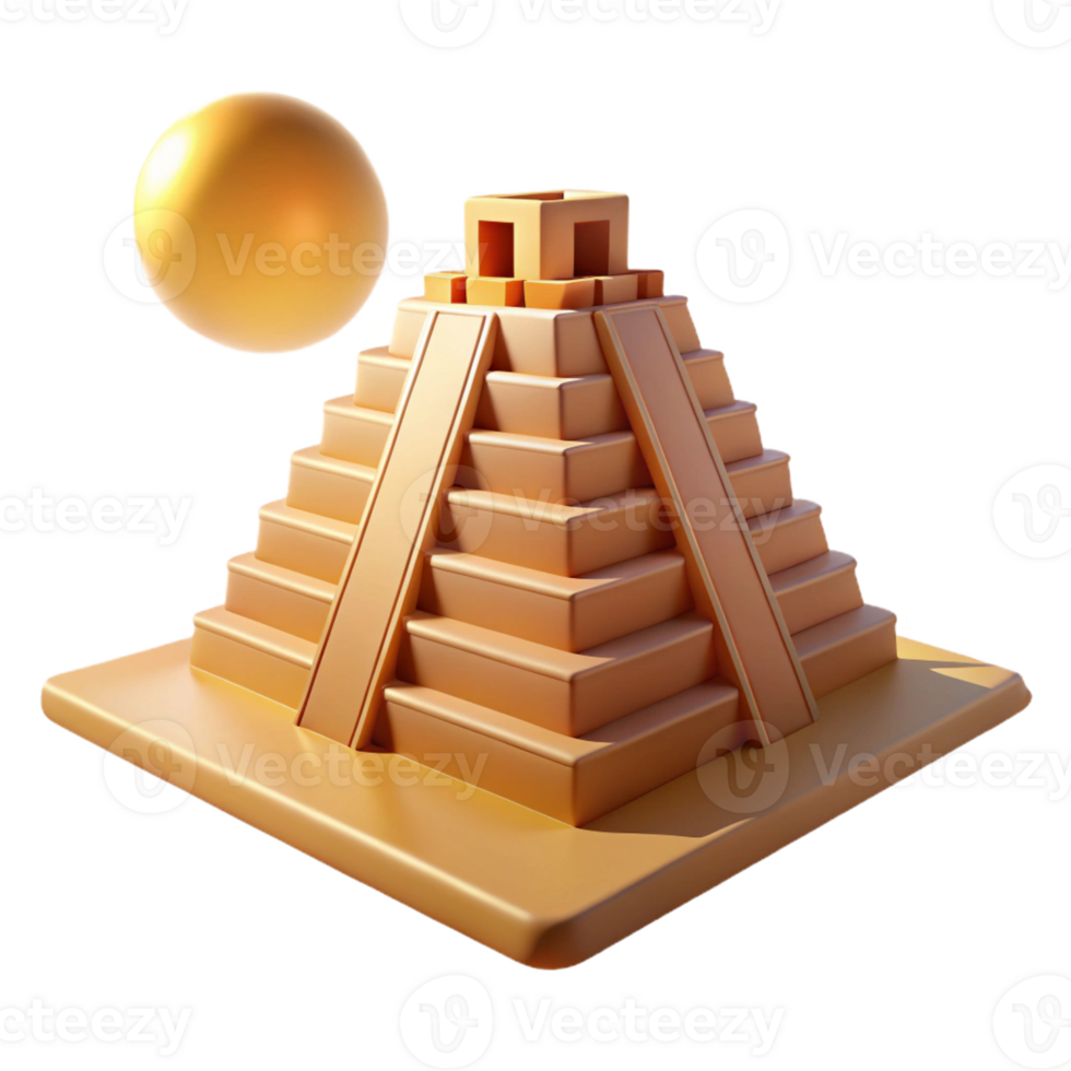 vibrant abstract A Towering Ziggurat Ancient exclusive png