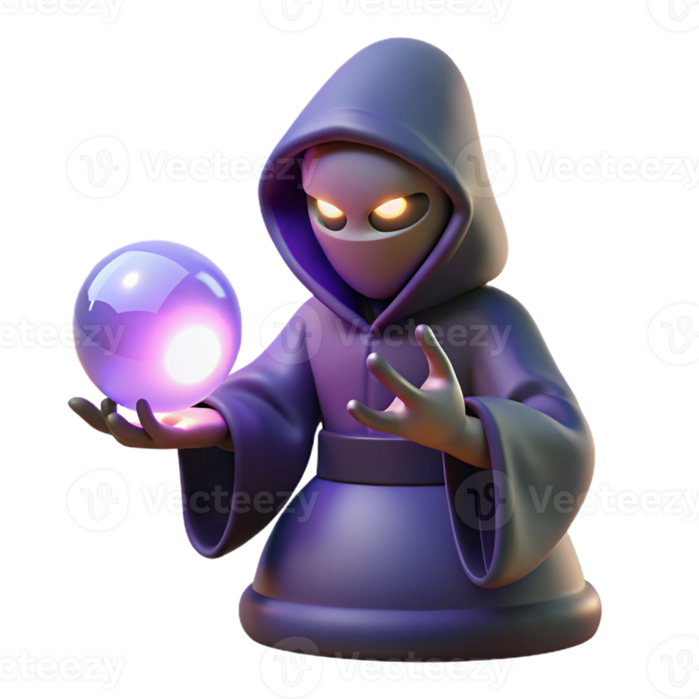 dramatic contemporary A Mysterious Sorcerer Conjuring a professional png
